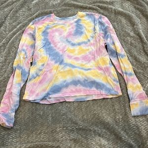 Light color tie dye long sleeve